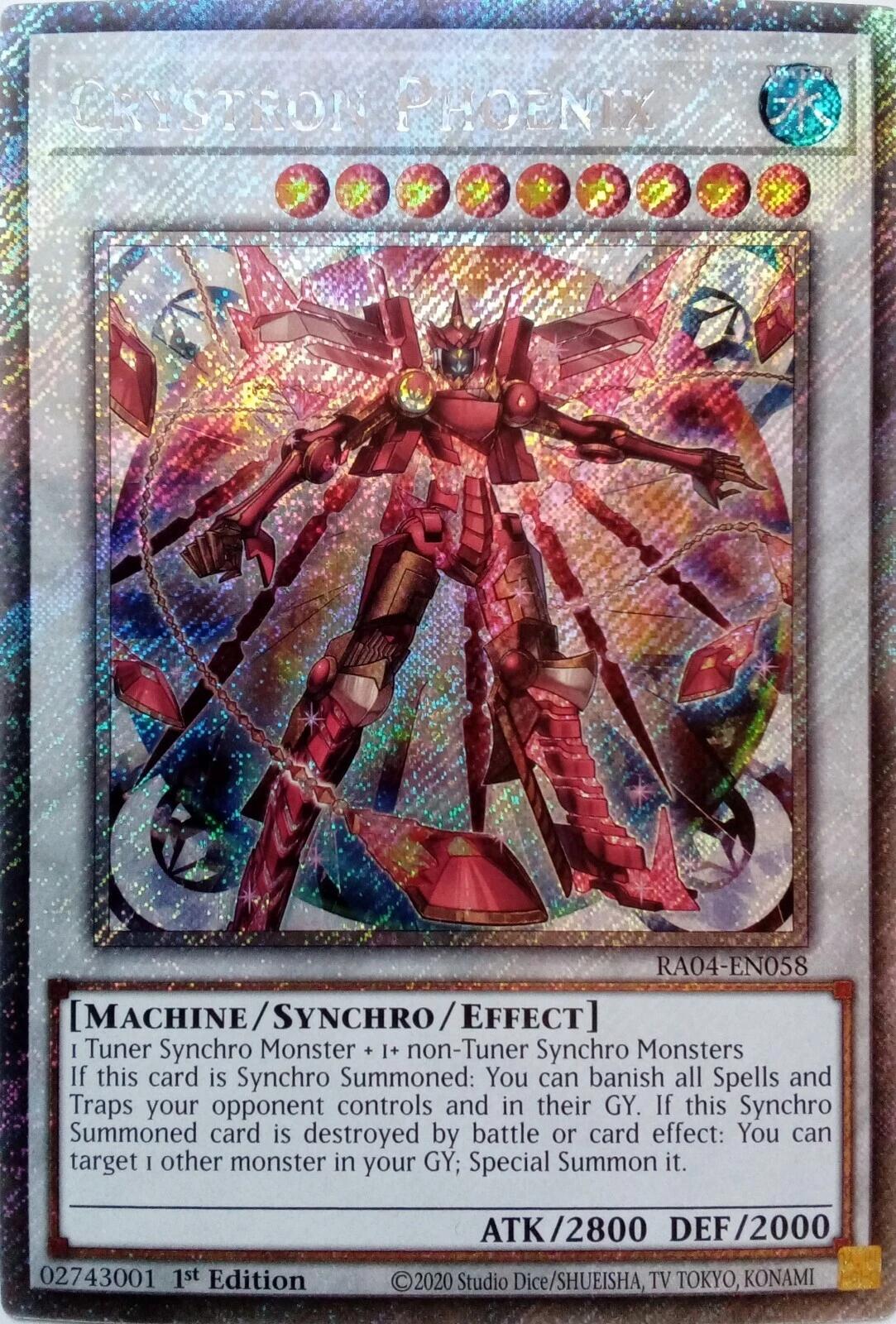 Crystron Phoenix [RA04-EN058] Platinum Secret Rare | Exor Games Bridgewater