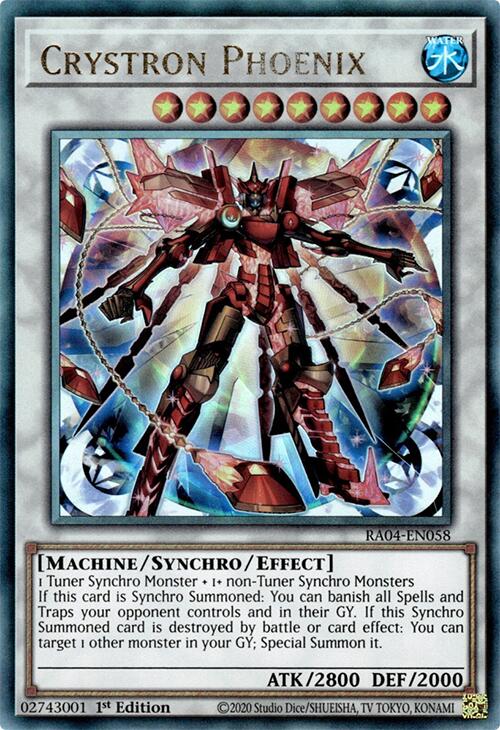 Crystron Phoenix [RA04-EN058] Prismatic Ultimate Rare | Exor Games Bridgewater