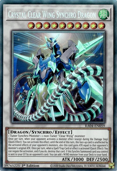 Crystal Clear Wing Synchro Dragon [RA04-EN059] Collector's Rare | Exor Games Bridgewater