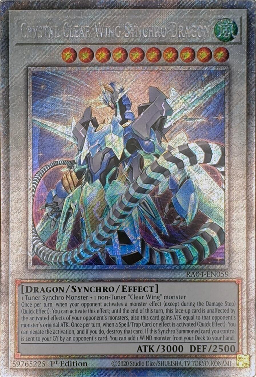 Crystal Clear Wing Synchro Dragon [RA04-EN059] Platinum Secret Rare | Exor Games Bridgewater