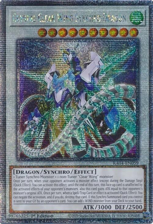 Crystal Clear Wing Synchro Dragon [RA04-EN059] Quarter Century Secret Rare | Exor Games Bridgewater