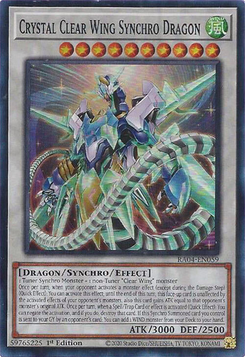 Crystal Clear Wing Synchro Dragon [RA04-EN059] Super Rare | Exor Games Bridgewater