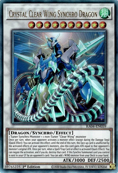 Crystal Clear Wing Synchro Dragon [RA04-EN059] Prismatic Ultimate Rare | Exor Games Bridgewater