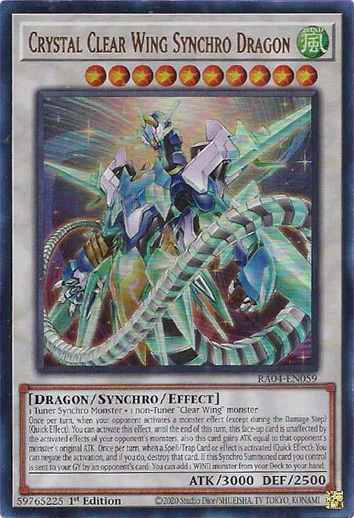 Crystal Clear Wing Synchro Dragon [RA04-EN059] Ultra Rare | Exor Games Bridgewater