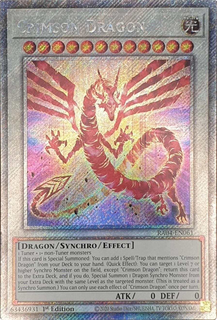 Crimson Dragon (card) [RA04-EN061] Platinum Secret Rare | Exor Games Bridgewater
