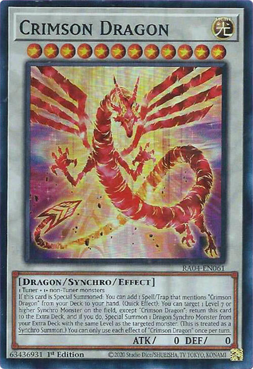Crimson Dragon (card) [RA04-EN061] Super Rare | Exor Games Bridgewater