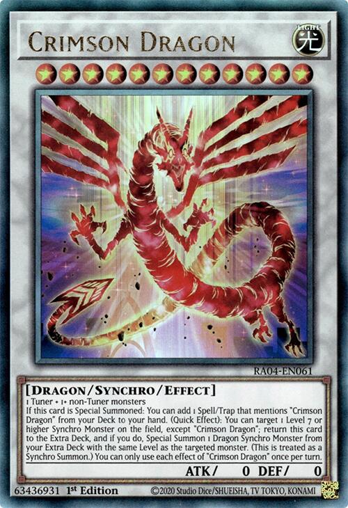 Crimson Dragon (card) [RA04-EN061] Prismatic Ultimate Rare | Exor Games Bridgewater