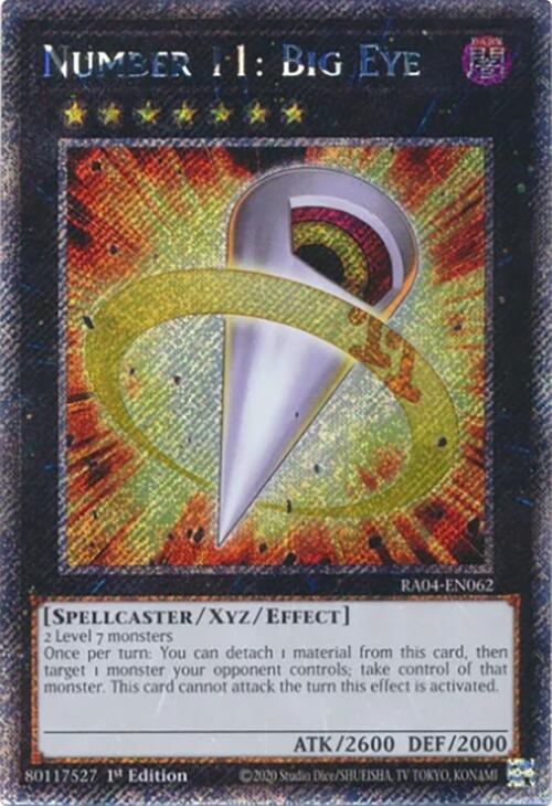 Number 11: Big Eye [RA04-EN062] Platinum Secret Rare | Exor Games Bridgewater