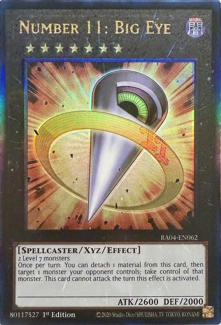 Number 11: Big Eye [RA04-EN062] Prismatic Ultimate Rare | Exor Games Bridgewater
