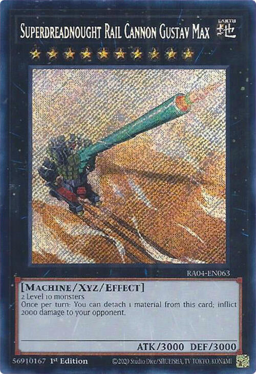 Superdreadnought Rail Cannon Gustav Max [RA04-EN063] Secret Rare | Exor Games Bridgewater