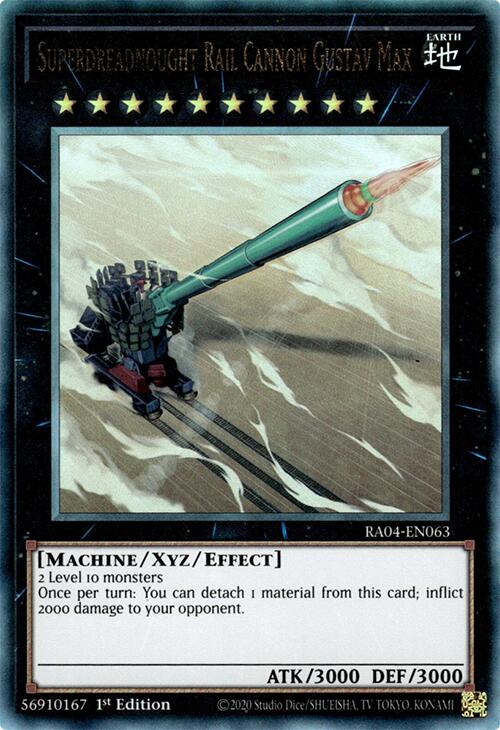 Superdreadnought Rail Cannon Gustav Max [RA04-EN063] Prismatic Ultimate Rare | Exor Games Bridgewater