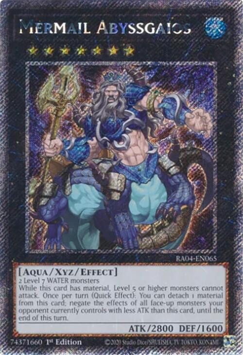 Mermail Abyssgaios [RA04-EN065] Platinum Secret Rare | Exor Games Bridgewater
