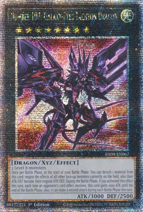 Number 107: Galaxy-Eyes Tachyon Dragon [RA04-EN067] Quarter Century Secret Rare | Exor Games Bridgewater