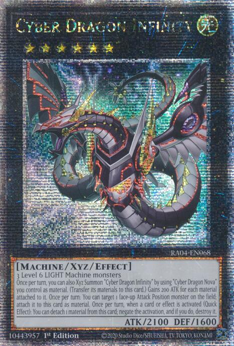 Cyber Dragon Infinity (Alternate Art) [RA04-EN068] Quarter Century Secret Rare | Exor Games Bridgewater