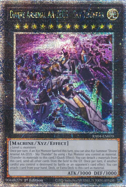Divine Arsenal AA-ZEUS - Sky Thunder (New Art) [RA04-EN070] Quarter Century Secret Rare | Exor Games Bridgewater