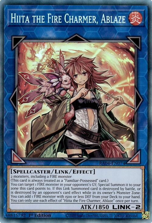Hiita the Fire Charmer, Ablaze [RA04-EN074] Prismatic Collector's Rare | Exor Games Bridgewater