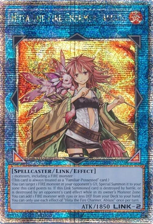 Hiita the Fire Charmer, Ablaze [RA04-EN074] Quarter Century Secret Rare | Exor Games Bridgewater