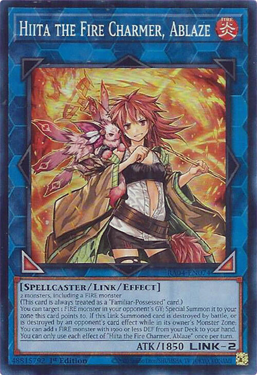 Hiita the Fire Charmer, Ablaze [RA04-EN074] Super Rare | Exor Games Bridgewater