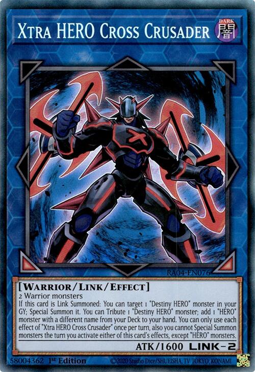 Xtra HERO Cross Crusader [RA04-EN076] Prismatic Collector's Rare | Exor Games Bridgewater