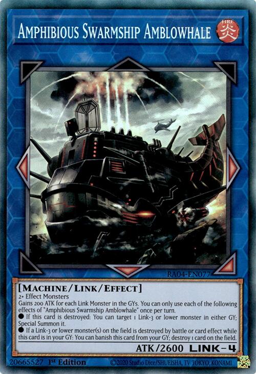 Amphibious Swarmship Amblowhale [RA04-EN077] Prismatic Collector's Rare | Exor Games Bridgewater