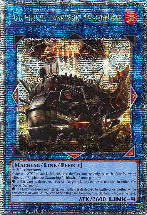 Amphibious Swarmship Amblowhale [RA04-EN077] Quarter Century Secret Rare | Exor Games Bridgewater