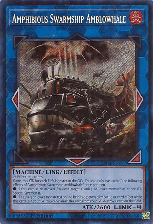 Amphibious Swarmship Amblowhale [RA04-EN077] Secret Rare | Exor Games Bridgewater