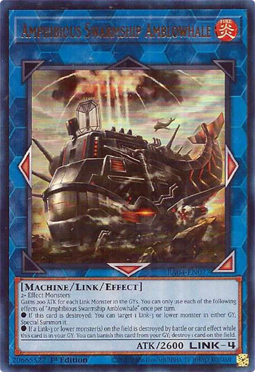 Amphibious Swarmship Amblowhale [RA04-EN077] Ultra Rare | Exor Games Bridgewater