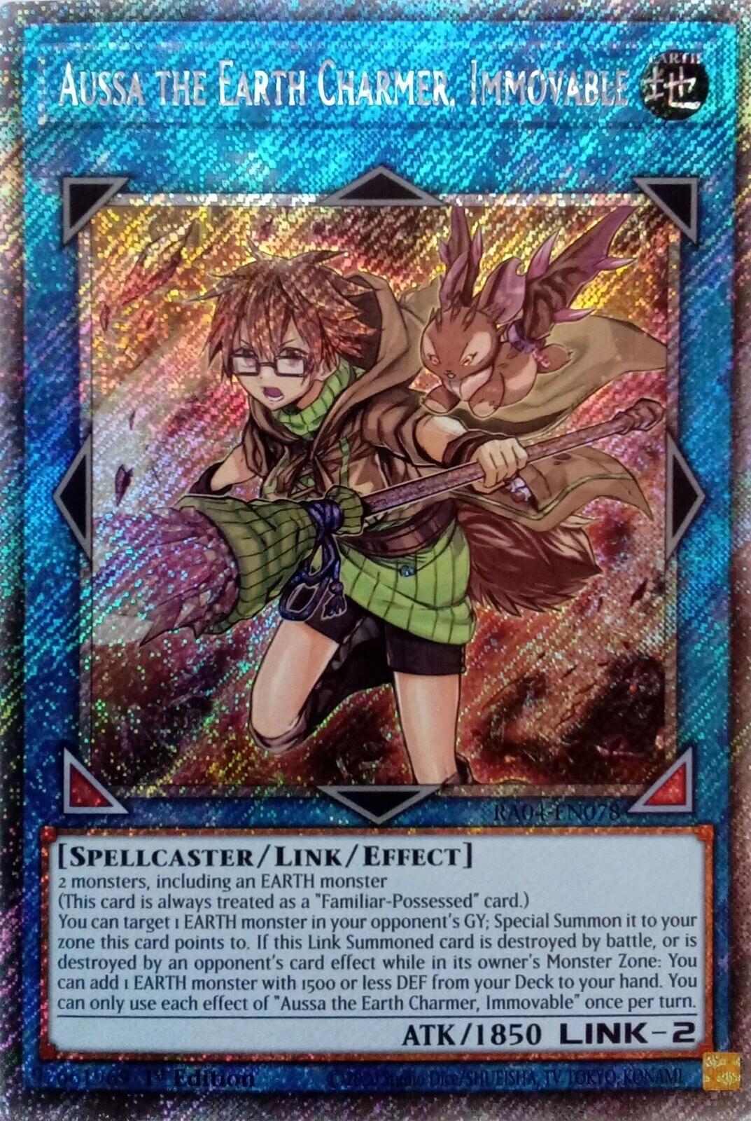 Aussa the Earth Charmer, Immovable [RA04-EN078] Platinum Secret Rare | Exor Games Bridgewater