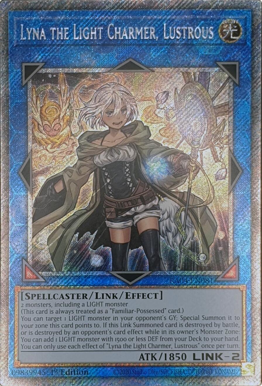 Lyna the Light Charmer, Lustrous [RA04-EN081] Platinum Secret Rare | Exor Games Bridgewater