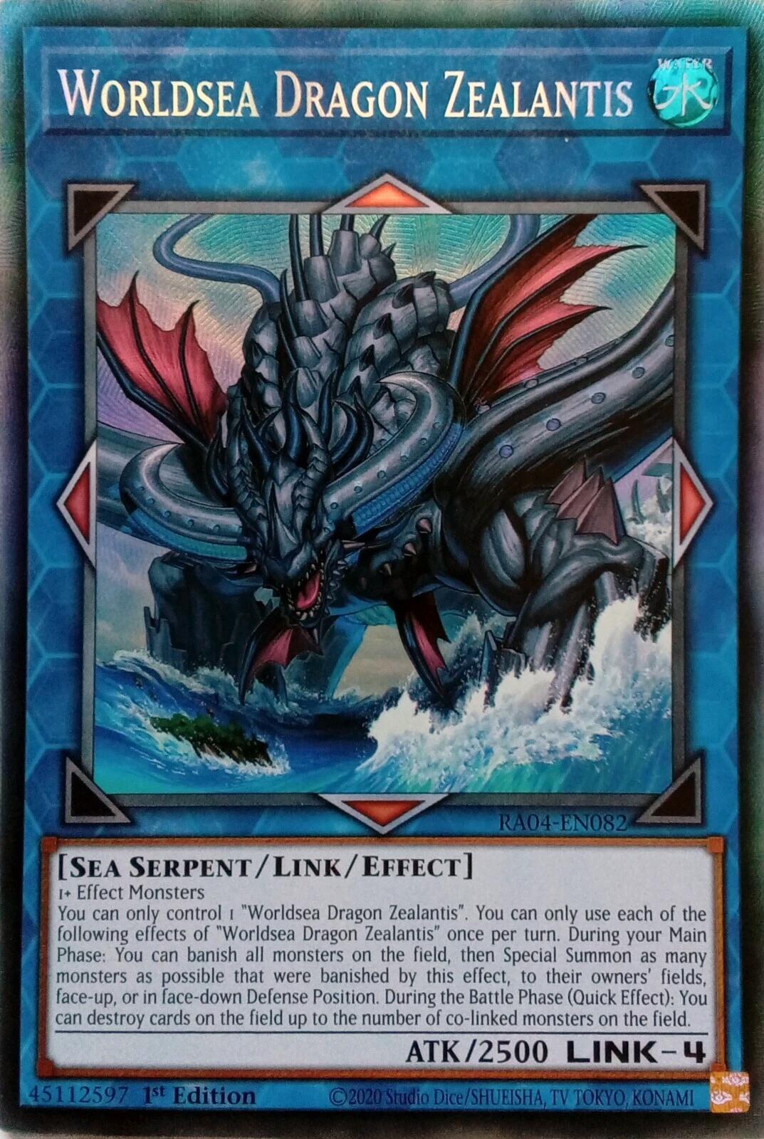 Worldsea Dragon Zealantis [RA04-EN082] Prismatic Collector's Rare | Exor Games Bridgewater