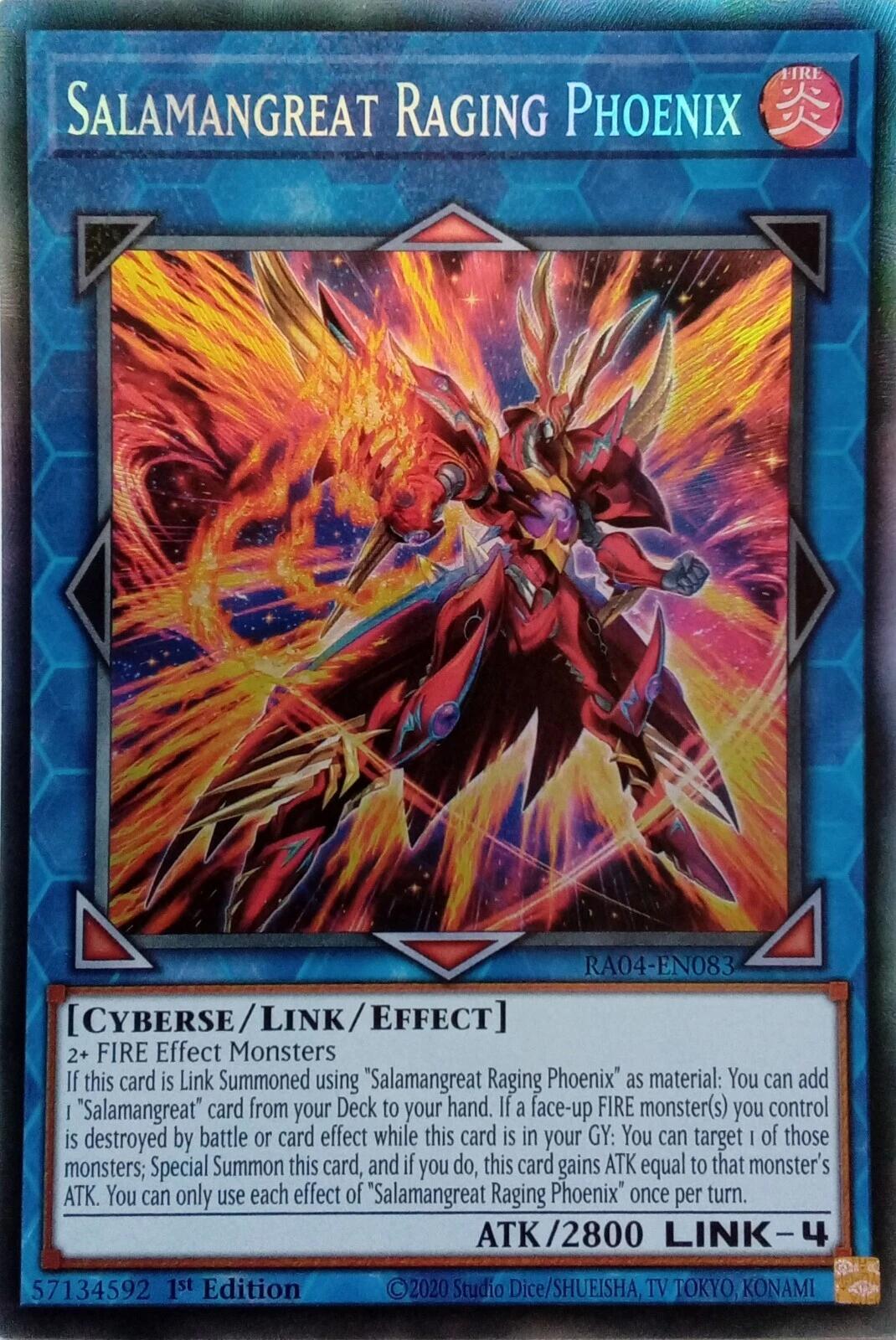 Salamangreat Raging Phoenix [RA04-EN083] Prismatic Collector's Rare | Exor Games Bridgewater