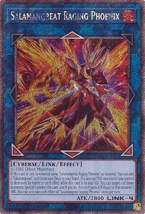 Salamangreat Raging Phoenix [RA04-EN083] Platinum Secret Rare | Exor Games Bridgewater