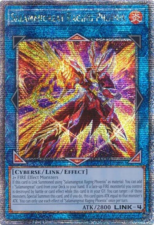 Salamangreat Raging Phoenix [RA04-EN083] Quarter Century Secret Rare | Exor Games Bridgewater
