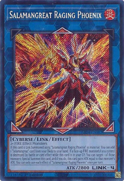 Salamangreat Raging Phoenix [RA04-EN083] Secret Rare | Exor Games Bridgewater