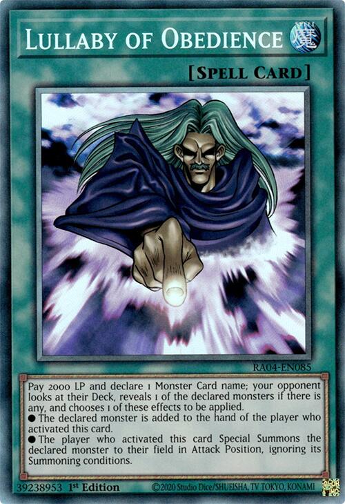Lullaby of Obedience [RA04-EN085] Prismatic Collector's Rare | Exor Games Bridgewater