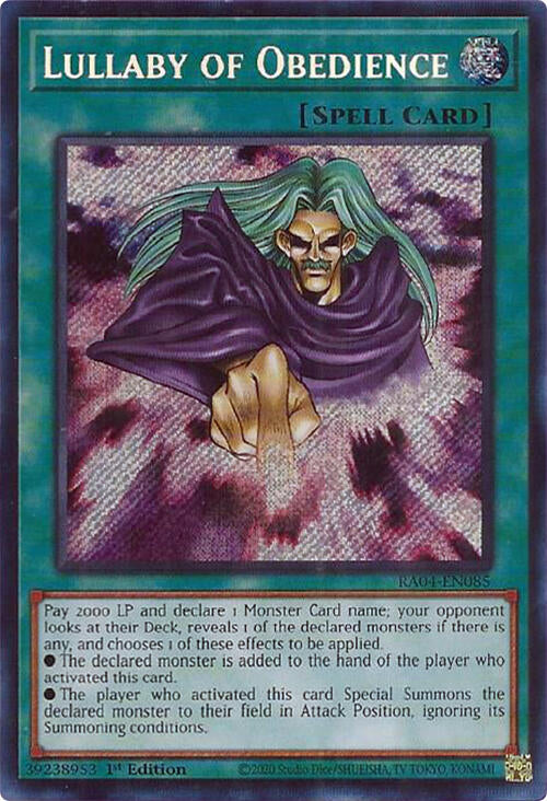 Lullaby of Obedience [RA04-EN085] Secret Rare | Exor Games Bridgewater