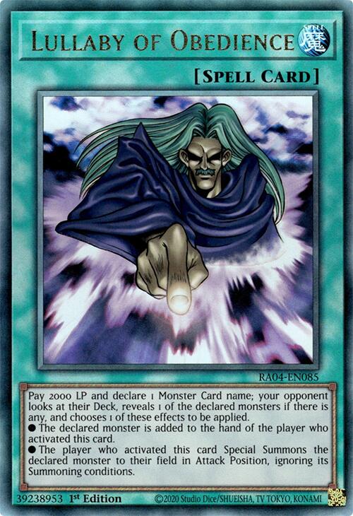Lullaby of Obedience [RA04-EN085] Prismatic Ultimate Rare | Exor Games Bridgewater