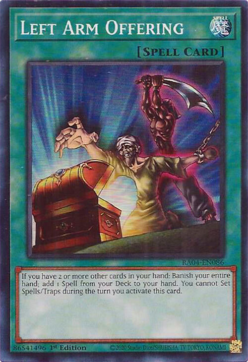 Left Arm Offering [RA04-EN086] Super Rare | Exor Games Bridgewater
