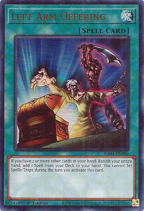 Left Arm Offering [RA04-EN086] Ultra Rare | Exor Games Bridgewater
