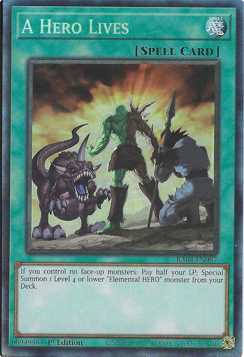 A Hero Lives [RA04-EN087] Prismatic Collector's Rare | Exor Games Bridgewater