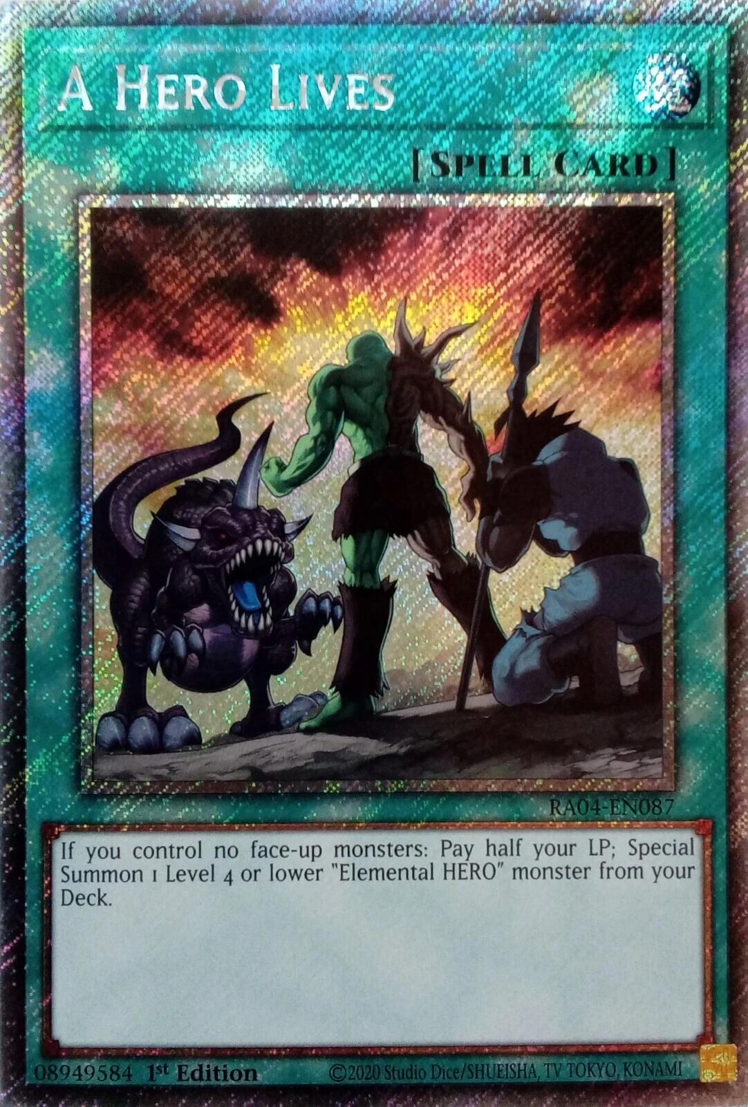 A Hero Lives [RA04-EN087] Platinum Secret Rare | Exor Games Bridgewater