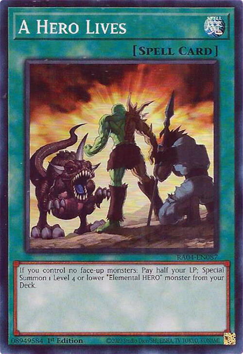 A Hero Lives [RA04-EN087] Super Rare | Exor Games Bridgewater