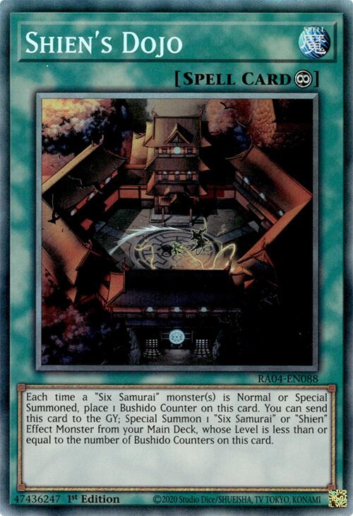 Shien's Dojo [RA04-EN088] Prismatic Collector's Rare | Exor Games Bridgewater