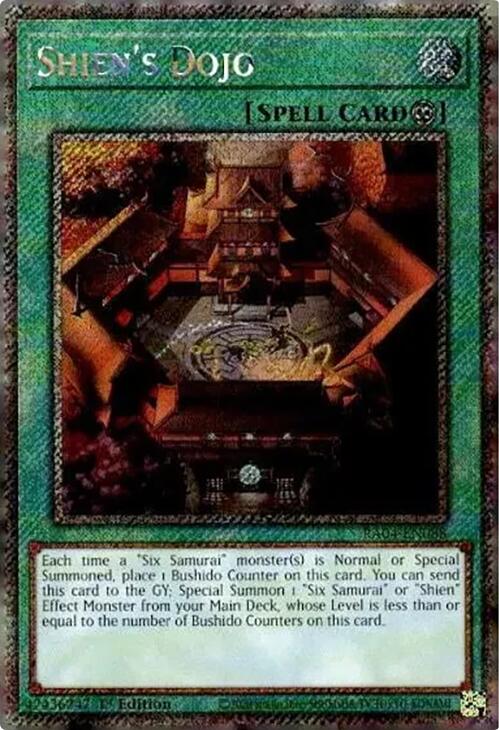 Shien's Dojo [RA04-EN088] Platinum Secret Rare | Exor Games Bridgewater