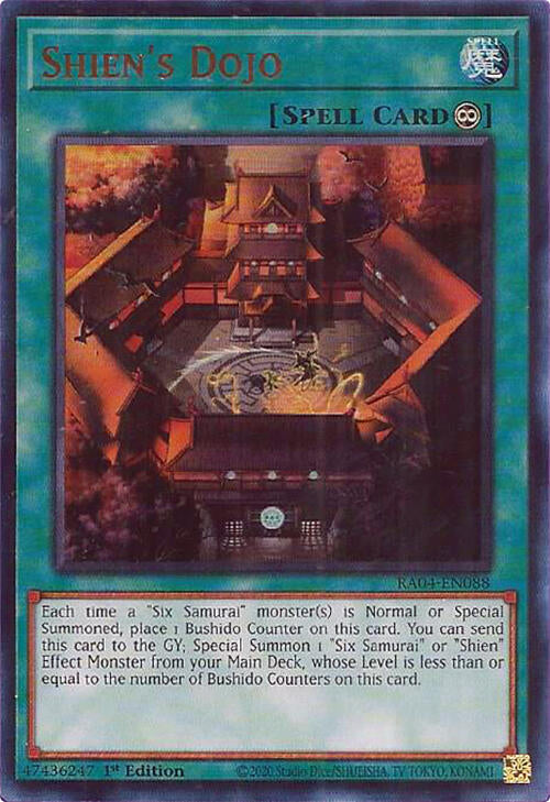 Shien's Dojo [RA04-EN088] Ultra Rare | Exor Games Bridgewater