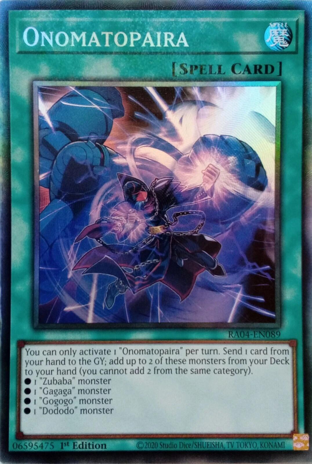Onomatopaira [RA04-EN089] Prismatic Collector's Rare | Exor Games Bridgewater