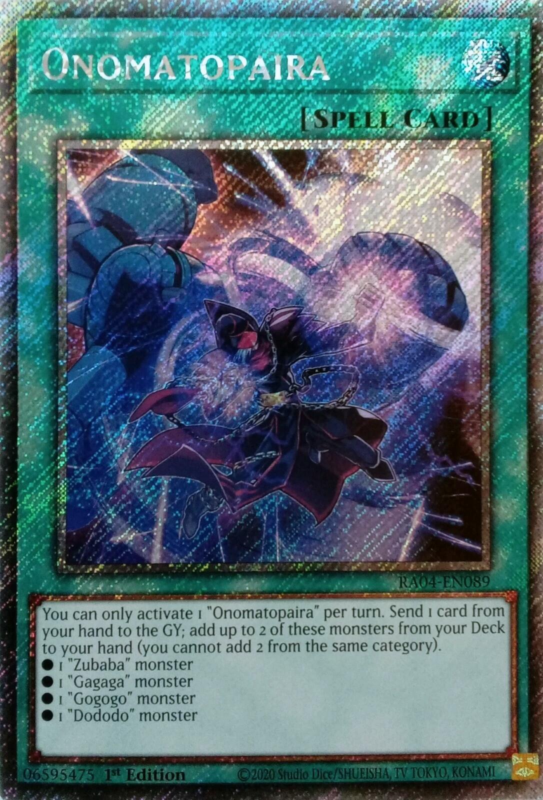 Onomatopaira [RA04-EN089] Platinum Secret Rare | Exor Games Bridgewater
