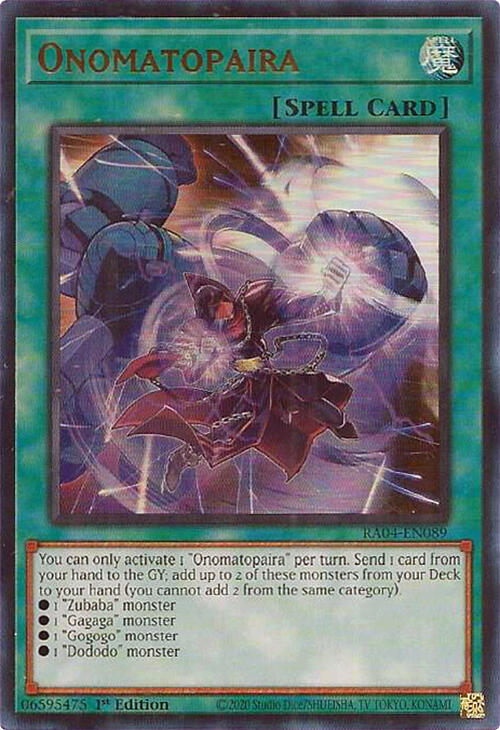 Onomatopaira [RA04-EN089] Ultra Rare | Exor Games Bridgewater