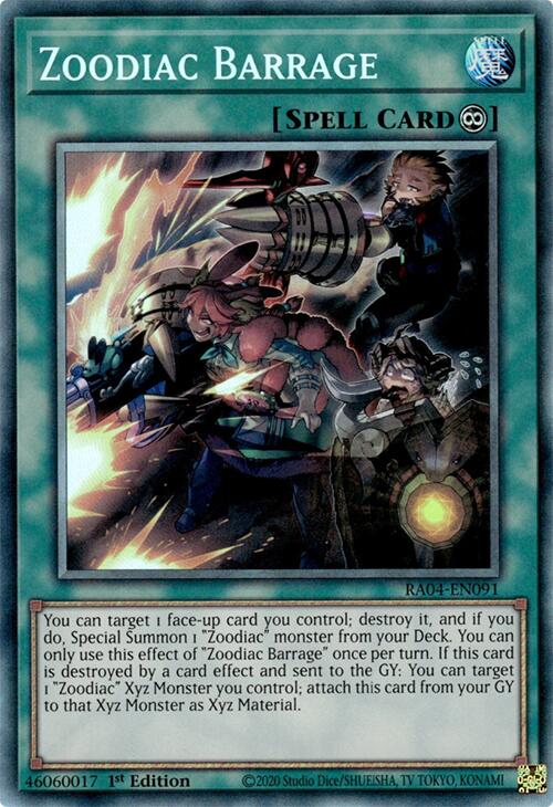 Zoodiac Barrage [RA04-EN091] Prismatic Collector's Rare | Exor Games Bridgewater
