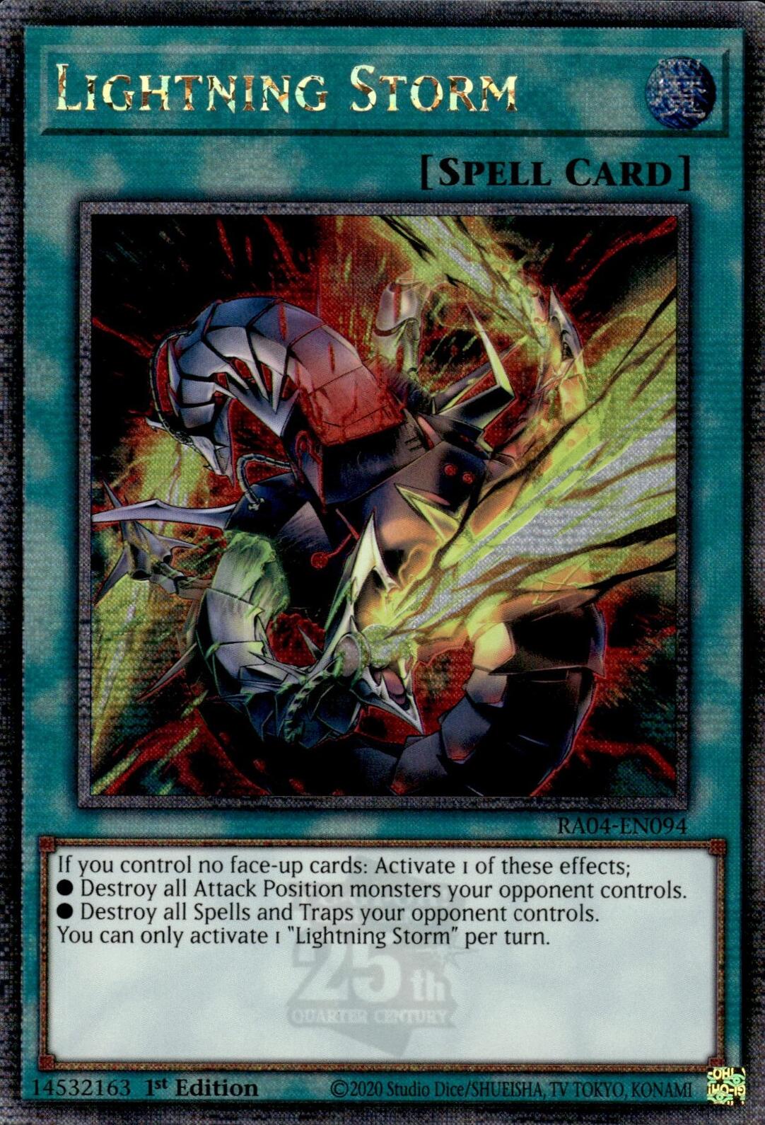 Lightning Storm (New Art) [RA04-EN094] Quarter Century Secret Rare | Exor Games Bridgewater